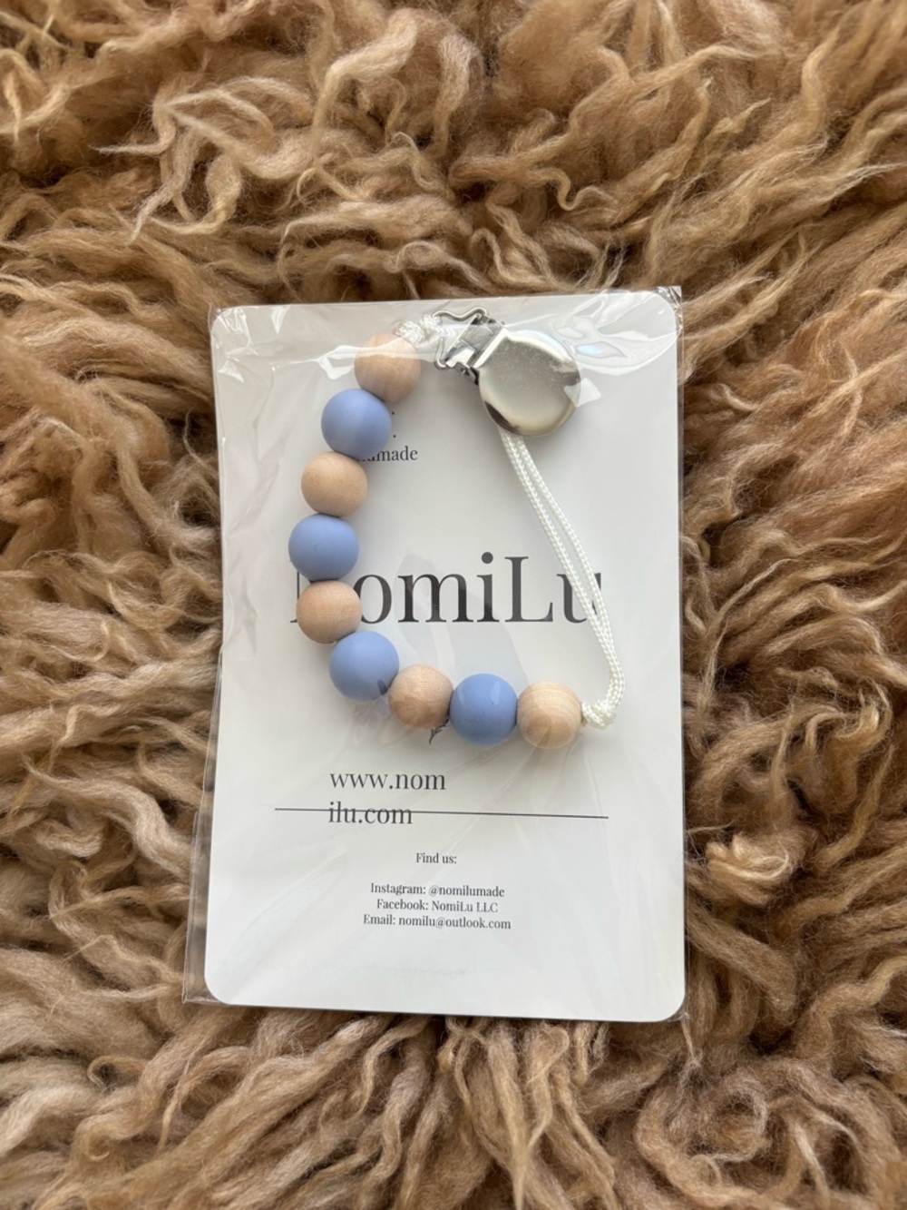 Pacifier clip (periwinkle)
